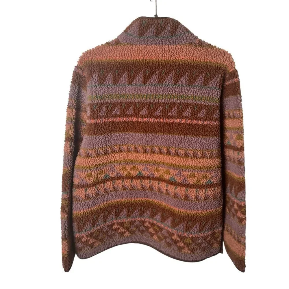 L.L. Bean Signature Womens 1/4 Zip Fleece Southwest Aztec Size Small